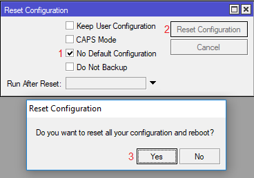 Reset Configuration