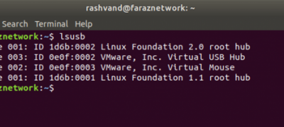 دستور lsusb در لينوکس