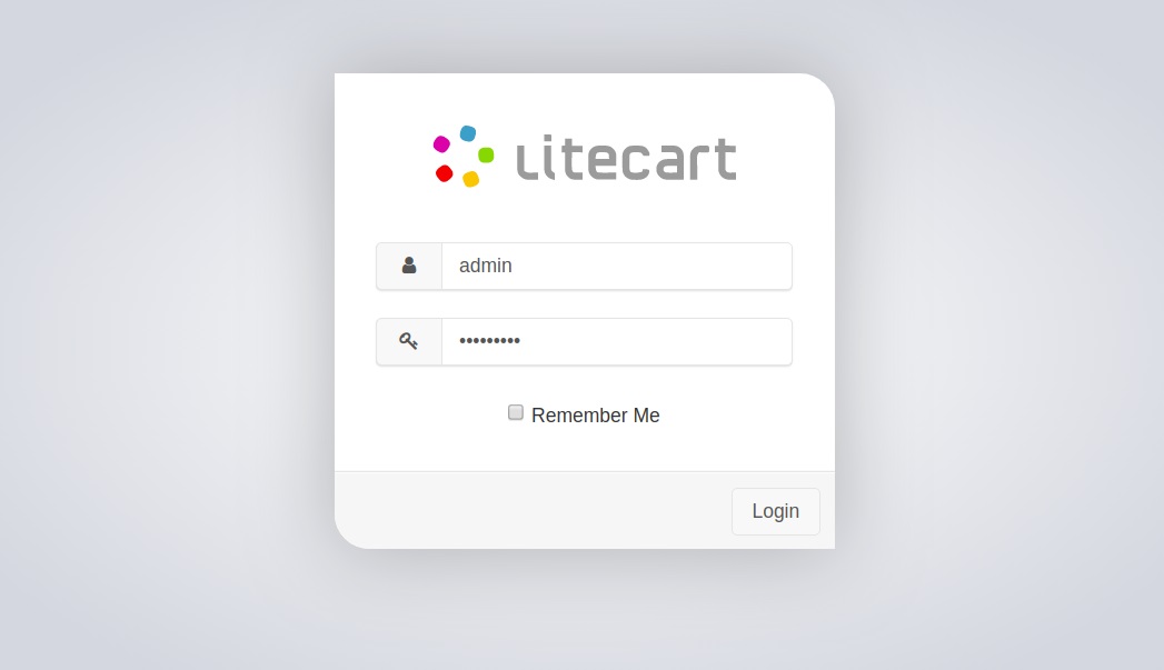 LiteCart dashboard