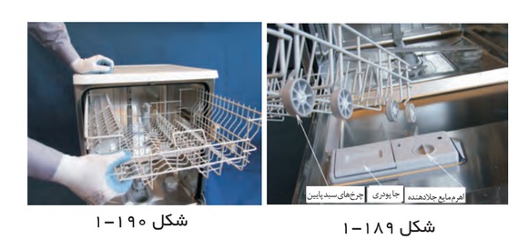 طریقه تنظیم ارتفاع سبد بالایی ظرفشویی