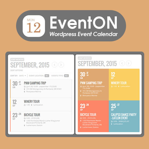 افزونه تقویم رویدادهای وردپرس | Event On – WordPress Event Calendar