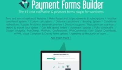 افزونه سفارش گیری و برآورد هزینه | افزونه WP Cost Estimation & Payment Forms Builder