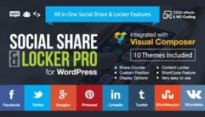 پلاگین وردپرس اشتراک گذاری مطلب در ازای دانلود | Social Share & Locker Pro