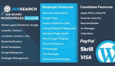 افزونه کاریابی و استخدام جاب سرچ - JobSearch WP Job Board