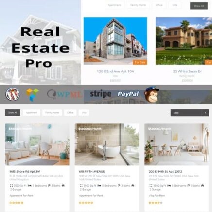 قالب وردپرس املاک - Real Estate Pro