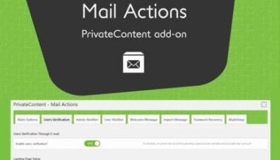 افزونه خصوصی سازی محتوا | PrivateContent – Mail Actions Add-on
