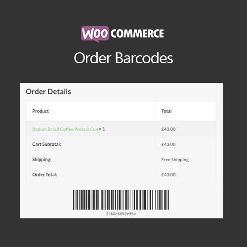 افزونه بارکد سفارش ووکامرس | WooCommerce Order Barcodes