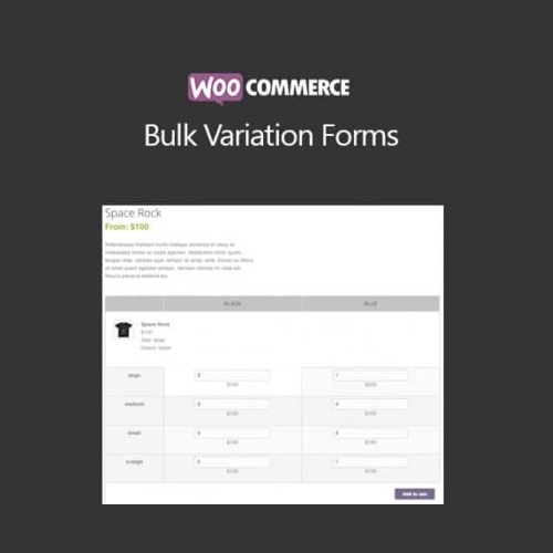 افزونه ووکامرس فرم های مختلف | Bulk Variation Forms