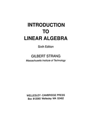دانلود کتاب Gilbert Strang Introduction to Linear Algebra Wellesley Cambridge