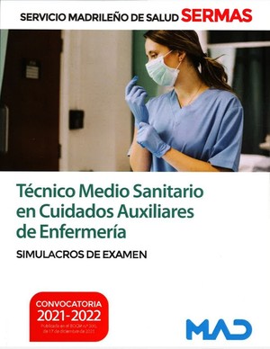 دانلود کتاب Técnico medio en cuidados auxiliares enfermería simulacros de examen