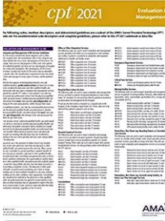 دانلود کتاب Evaluation and Management (CPT 2021 Express Reference Coding Card)